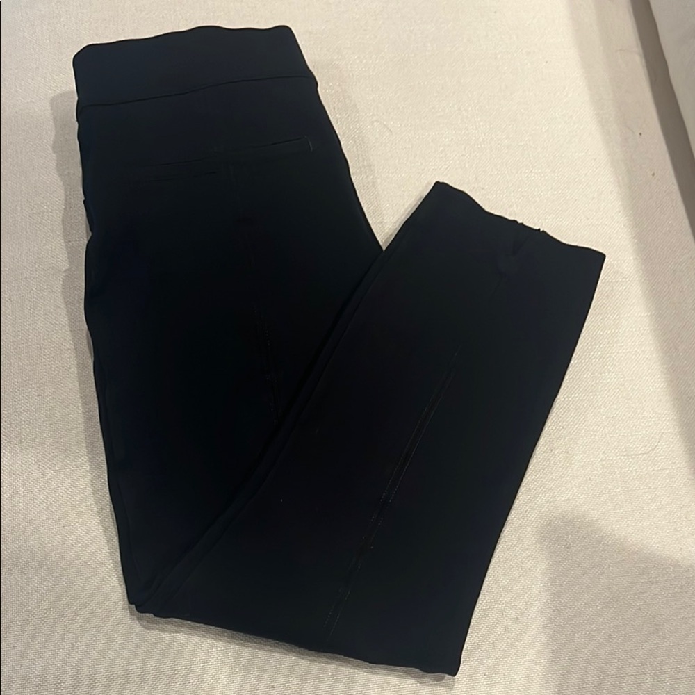 SPANX Black Ankle Cropped Pants with Elastic Waistband size Small Petite - Picture 12 of 14